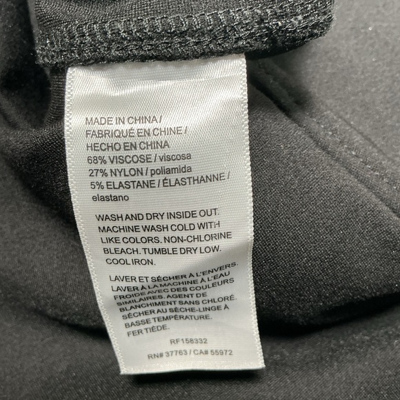 Rafaella Women's Curvy Pants Plus Size 3X Black Office Stretch High Rise - Picture 7 of 10